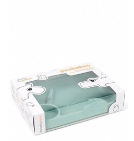 Done by Deer Done by Deer Dots Compartment Plate, blue