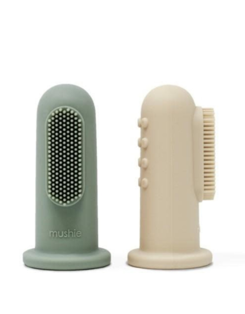 Mushie Mushie Toothbrush - Shifting Sand+Cambridge Blue