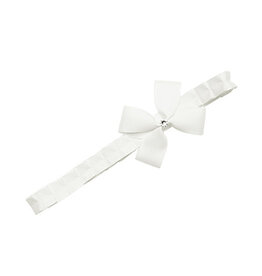 prinsessefin Haarband strik  Christina 3-6 maanden Antiek wit met Swarovski