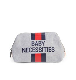 Childhome Baby necessities - grey stripes rood/blauw