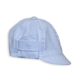 First First azzuro blue striped Boys cap sport white-azzuro