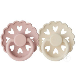 Frigg Frigg - Fairytale - Biscuit/Cream - T1 - 0-6m - silicone fopspeen  2 pack