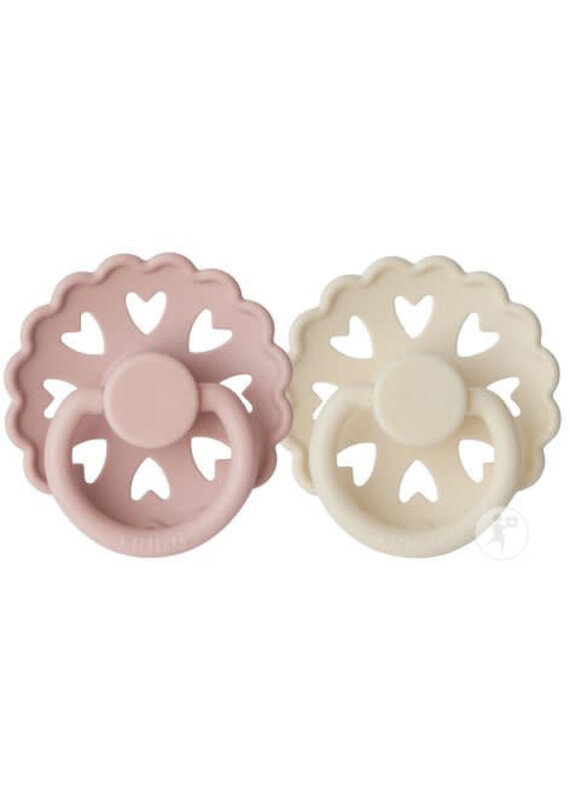 Frigg Frigg - Fairytale - Biscuit/Cream - T1 - 0-6m - silicone fopspeen  2 pack