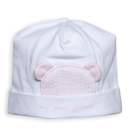First First bonnet xl teddy my first friend white-pink