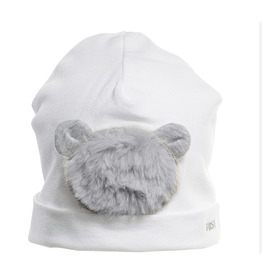 First First B bonnet xl fur teddy bear White-Grey