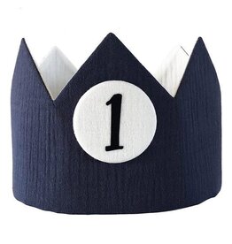 Arthur (blauw) kroon - met button 1-2 jaar Liezelijn