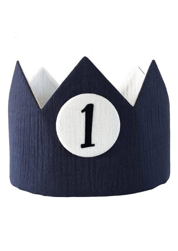 Arthur (blauw) kroon - met button 1-2 jaar Liezelijn