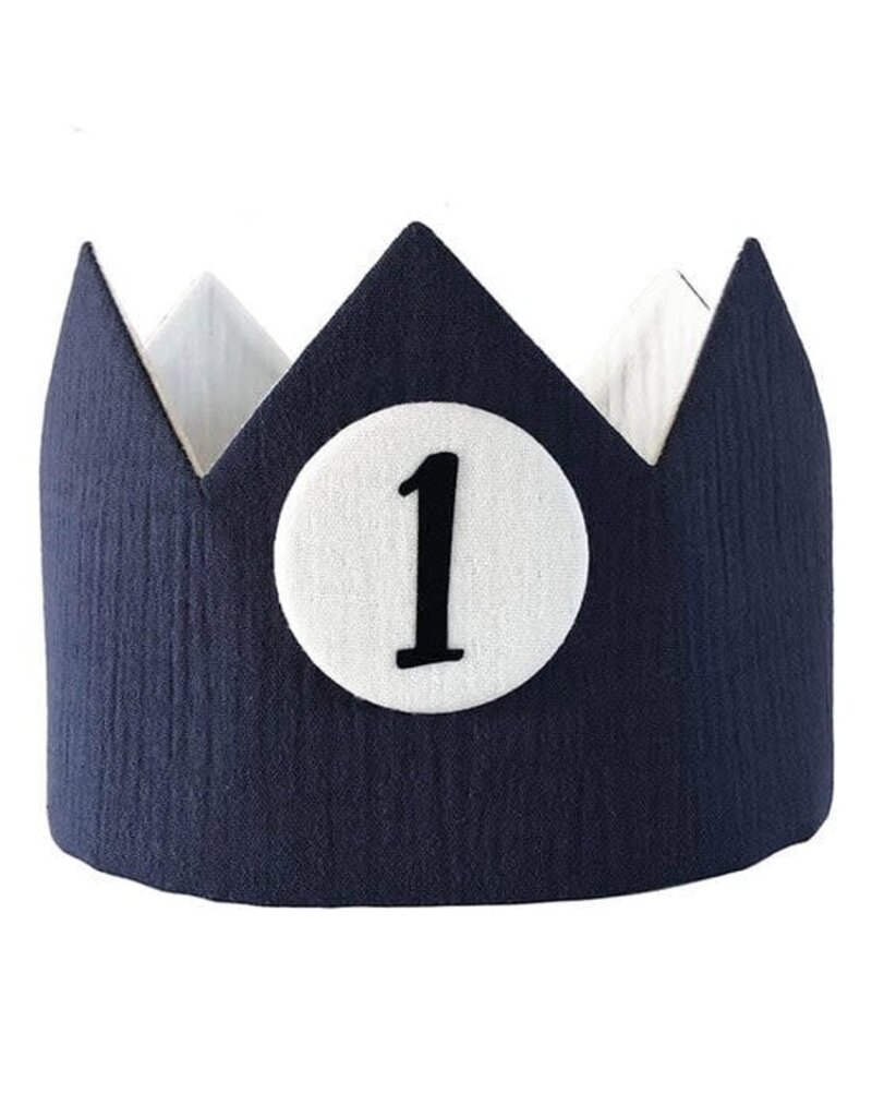 Arthur (blauw) kroon - met button 1-2 jaar Liezelijn