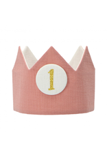 Liezelijn Odette (roze) kroon - met glitter button 1-2 jaar Liezelijn