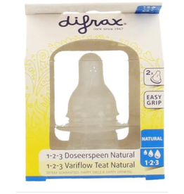 Difrax Difrax Flessenspeen Natural 1-2-3 2pcs