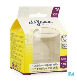 Difrax Difrax Flessenspeen Natural Wide 1-2-3 2pcs