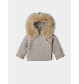 Baby knitted coat with lining and hood dulzura