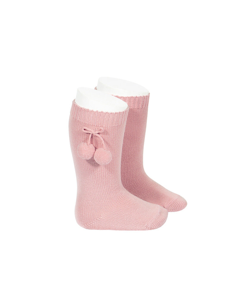 Condor Condor kniekousjes - pompoms pale pink