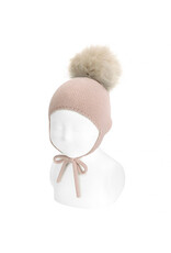 Condor Condor- Merino muts pompom - nude