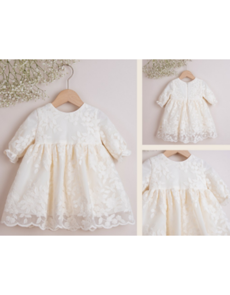 Minimi-dress- wit- bloemetjeskant