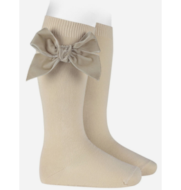 Kniekousjes condor - Linen  met strik in velvet