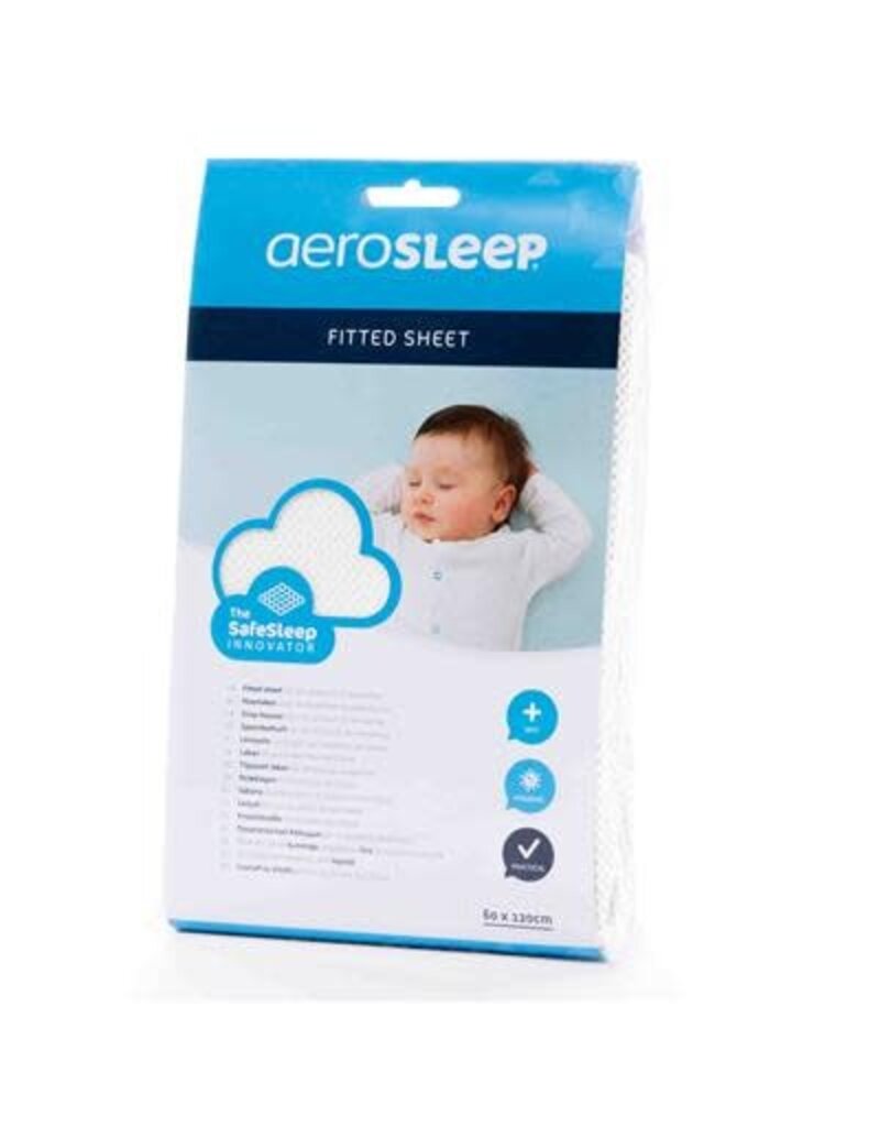 AeroSleep AeroSleep - Hoeslaken co-sleeper 80x53cm - wit