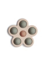 Mushie Mushie -  flower  groen/zandkleur - Press toy