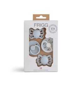 Frigg Frigg Baby's First Pacifier Fopspenen Set | powder blue night