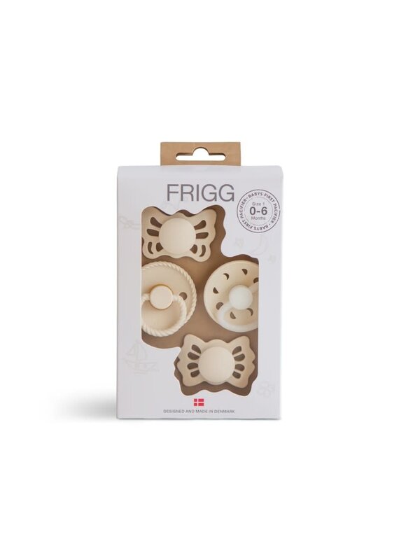 Frigg Frigg Baby's First Pacifier Fopspenen Set | cream night