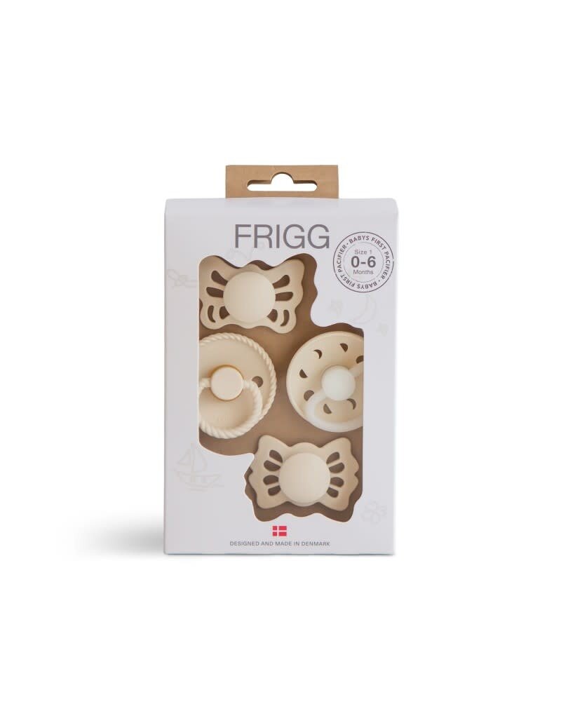 Frigg Frigg Baby's First Pacifier Fopspenen Set | cream night