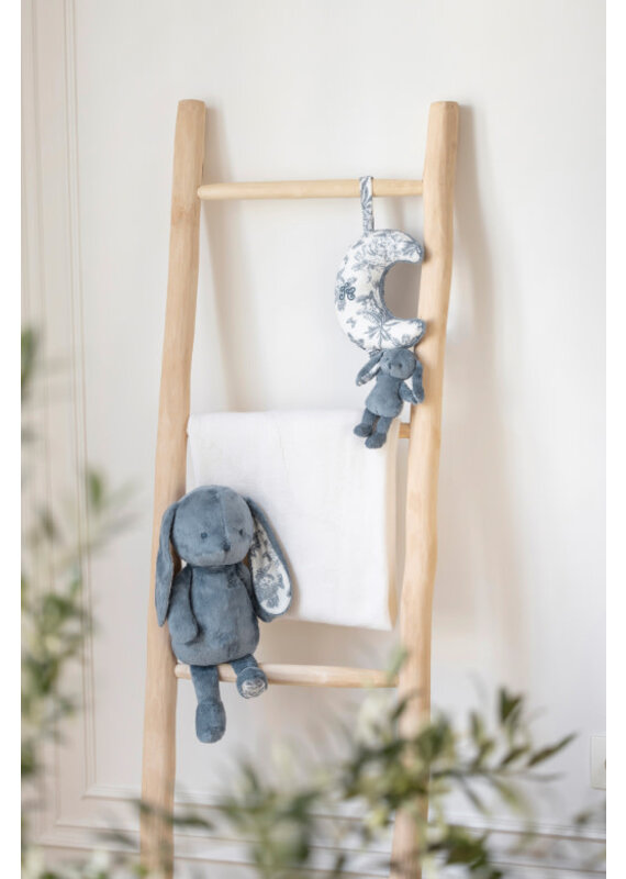 Tartine & Chocolat Tartine et Chocolat - konijn 25cm - blue toile de jouy