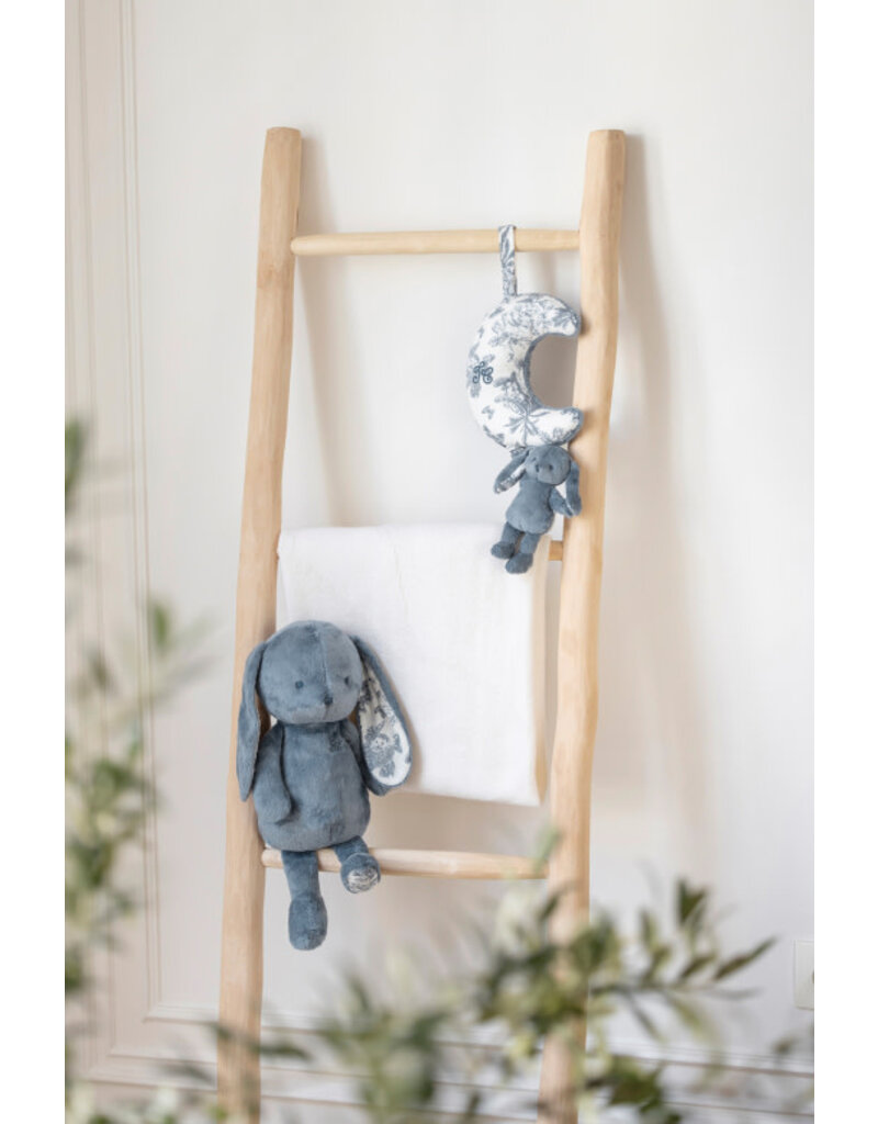 Tartine & Chocolat Tartine et Chocolat - konijn 25cm - blue toile de jouy