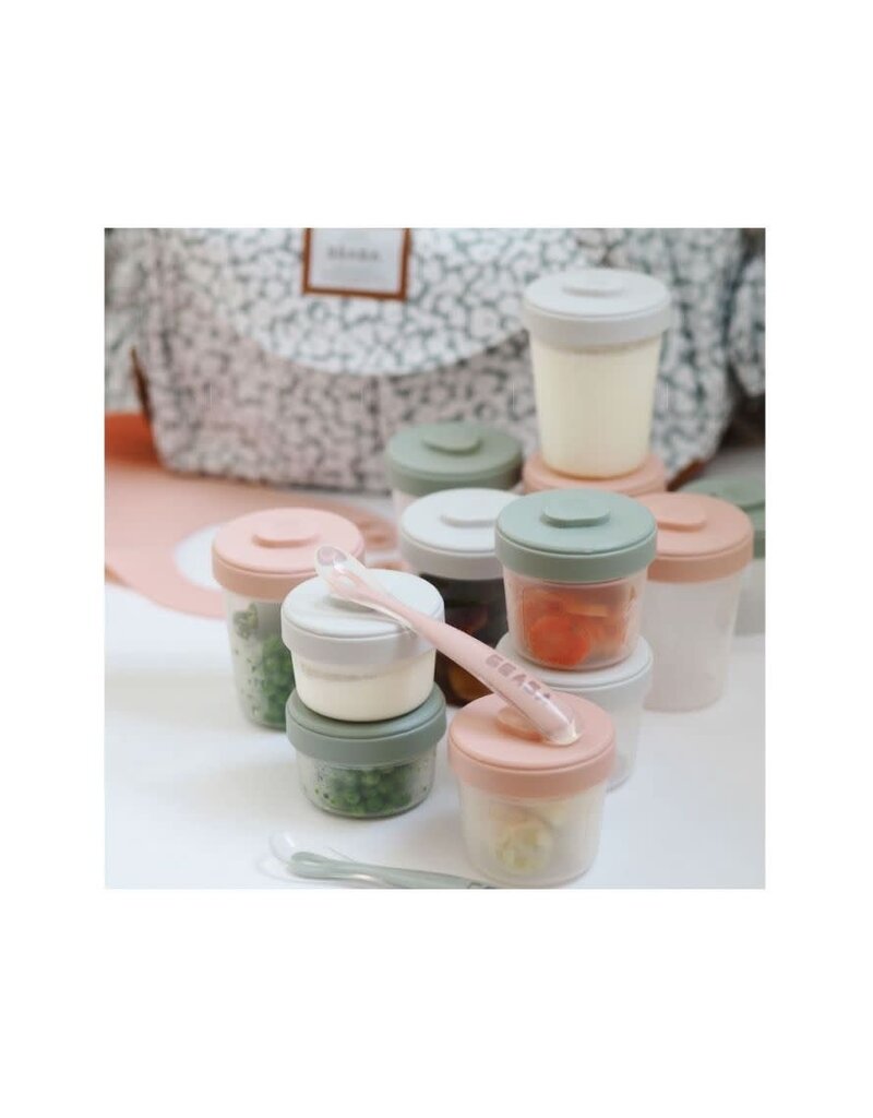 Beaba Beaba -  2x90ml +4x150ml +6x250ml +2 Siliconen Lepels -  set (eucalyptus)