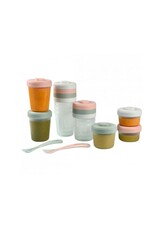 Beaba Beaba -  2x90ml +4x150ml +6x250ml +2 Siliconen Lepels -  set (eucalyptus)