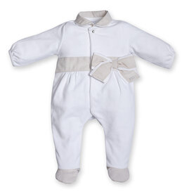 First First - Rompersuit CHIC  XL strik - white beige