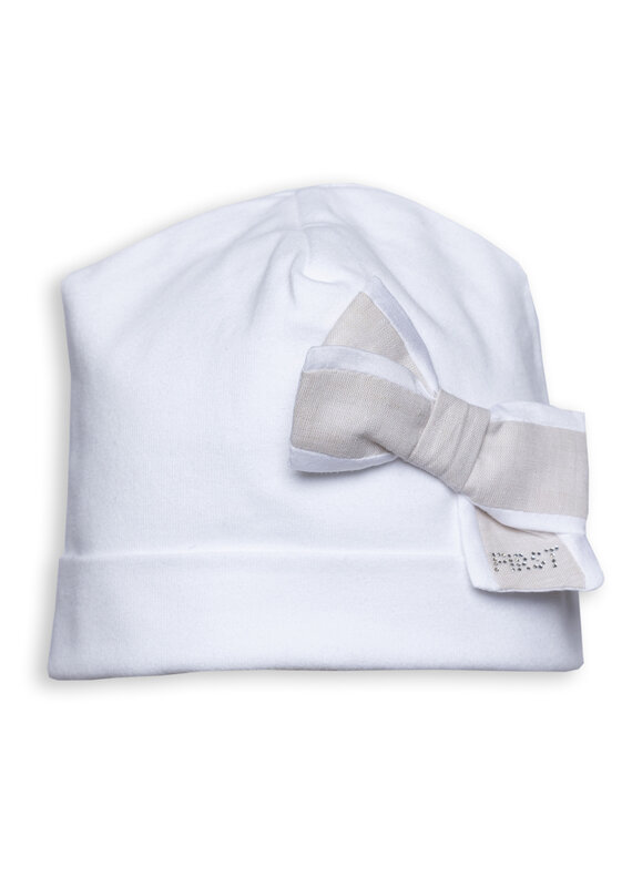 First First - newborn muts XL strik - White beige