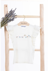 Tartine & Chocolat Tartine & Chocolat - T-shirt ecru bloemen