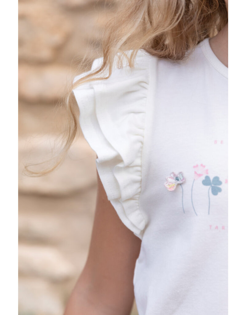 Tartine & Chocolat Tartine & Chocolat - T-shirt ecru bloemen