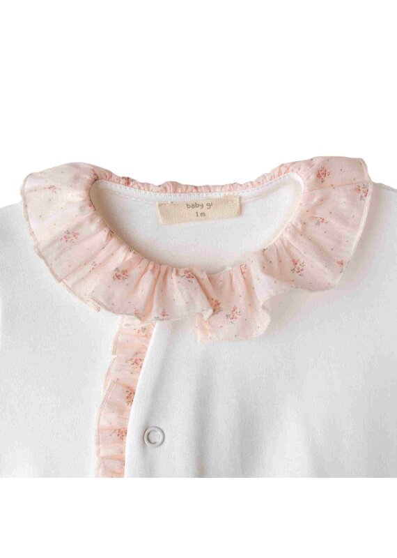 Baby Gi Ivory babygrow (kruippakje) front button row Flora