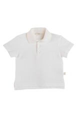 Baby Gi WITTE POLO MET KORTE MOUWEN