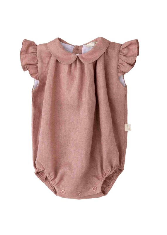 Baby Gi Pink bodyblouse with frilly sleeves fesh