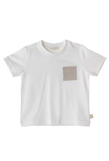 Baby Gi White t-shirt with beige pocket