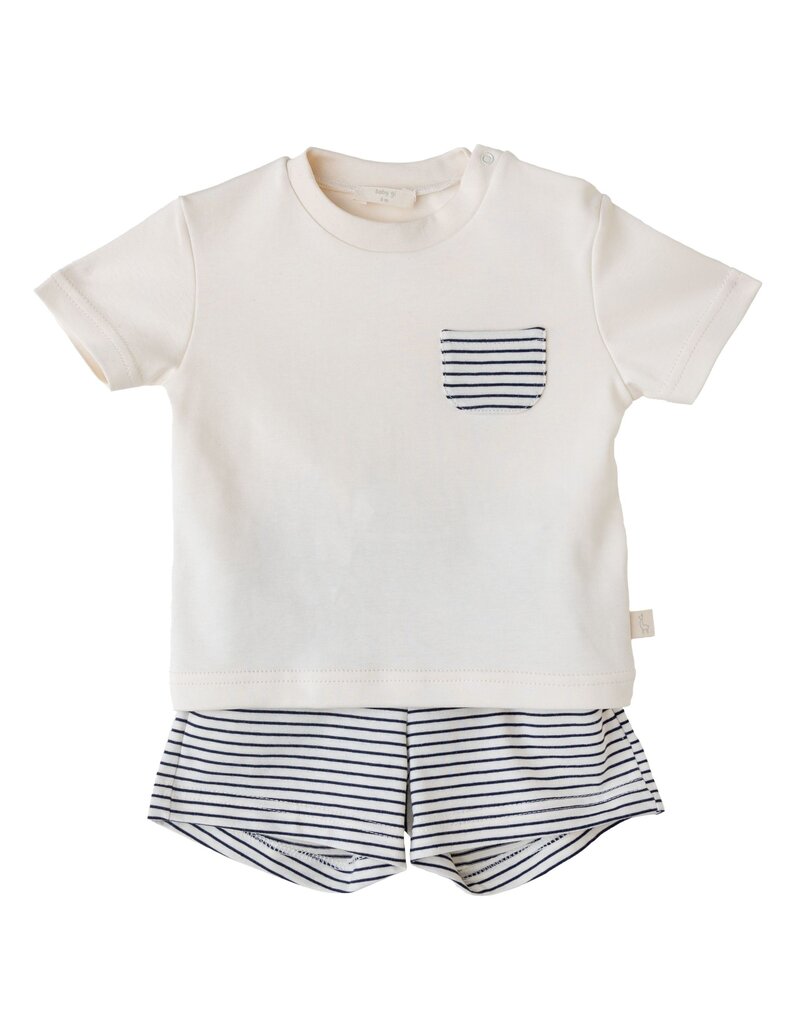 Baby Gi Navy set of 2 (short en t-shirt)