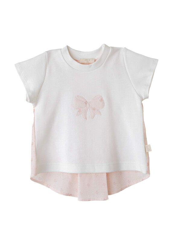 Baby Gi White t-shirt with bow Flora