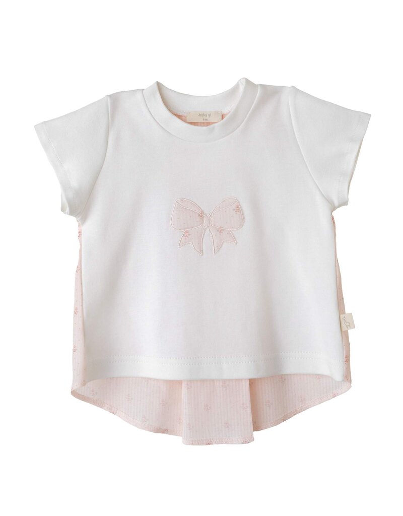 Baby Gi White t-shirt with bow Flora