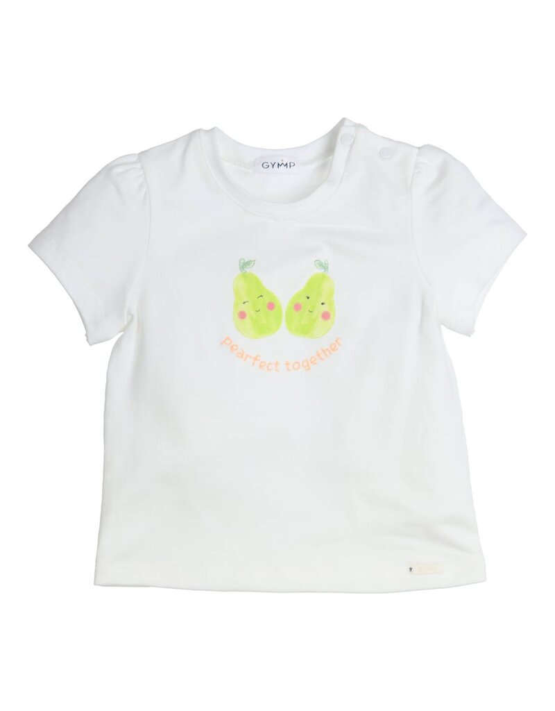 Gymp T-shirt aerobic-off white-peertjes