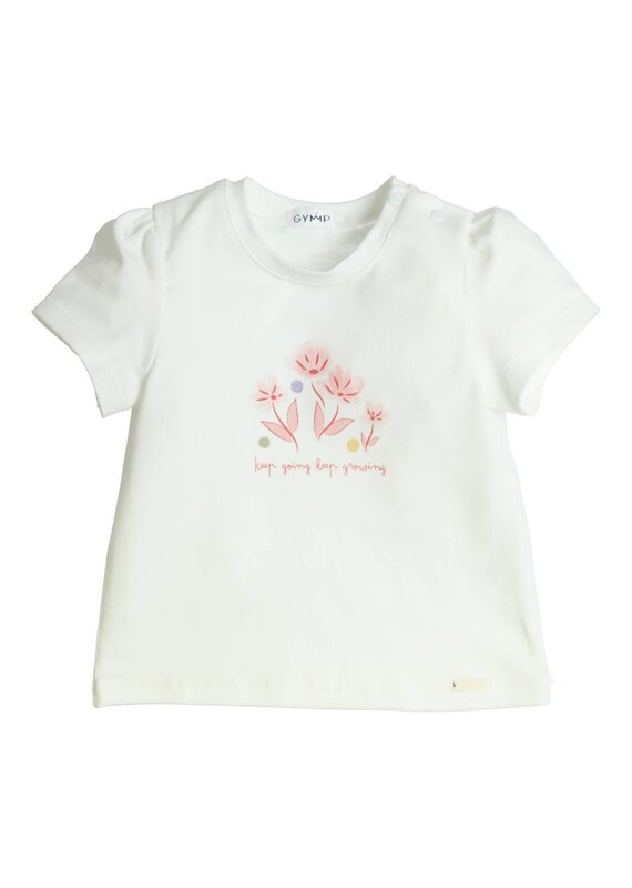 Gymp T-shirt aerobic- off white- bloemen