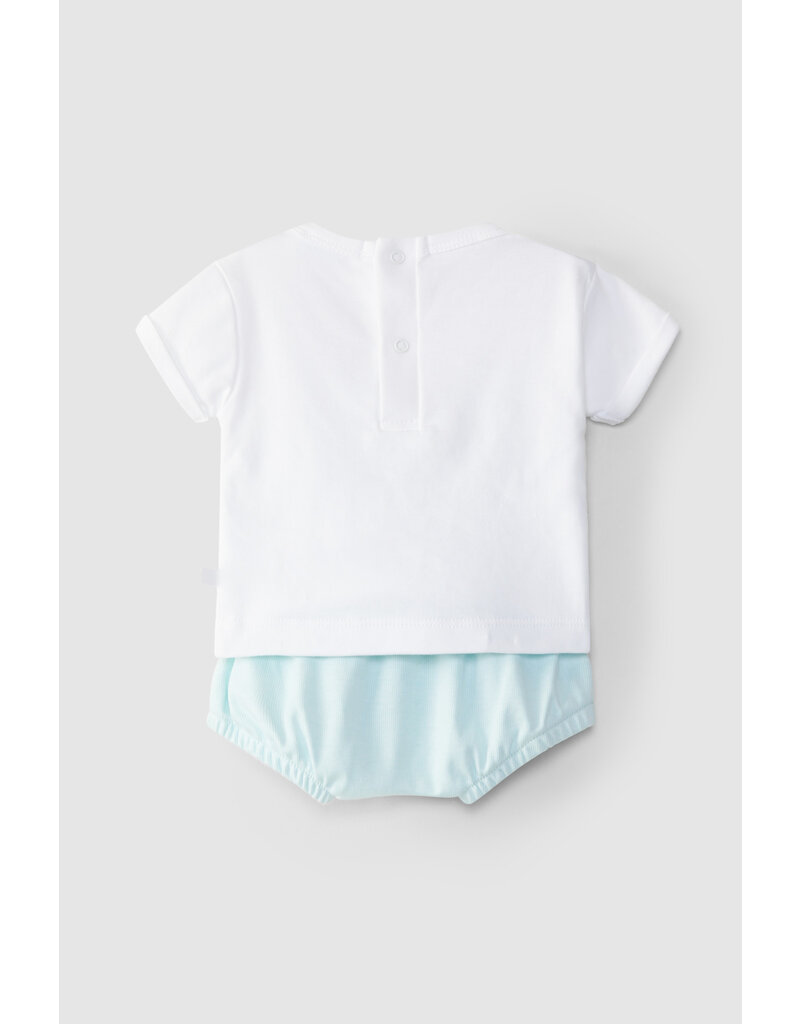 Laranjinha Setje munt/wit-hello baby