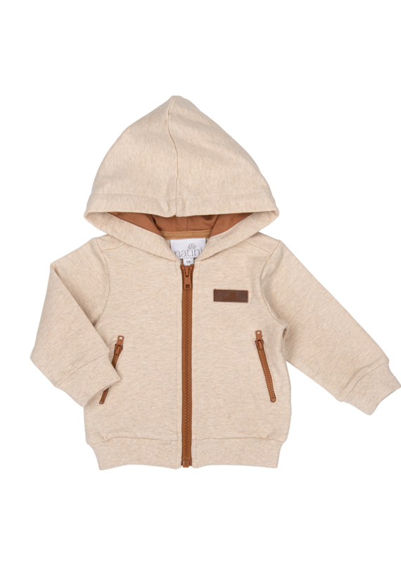 Natini Hoodie zipper-light beige