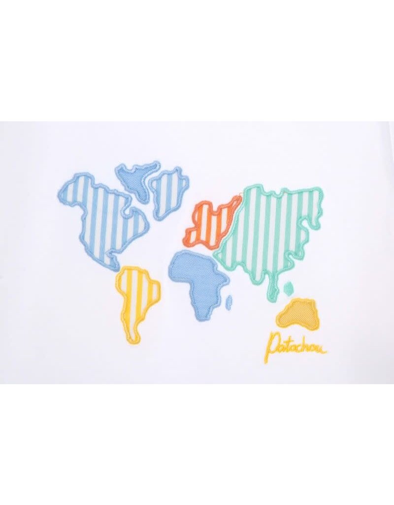 Patachou Patachou - Tshirt - wereldkaart kleur