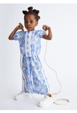 Broek- Air blue flowers