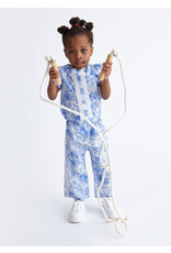 Broek- Air blue flowers