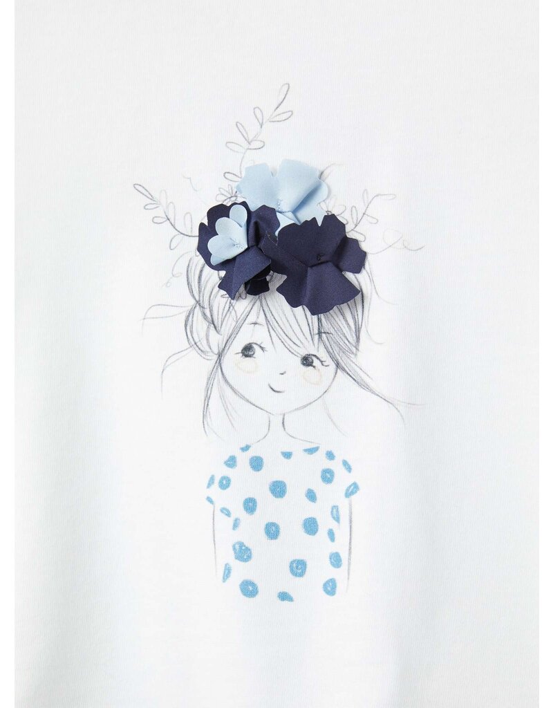 Il gufo T-shirt white/blue juniper