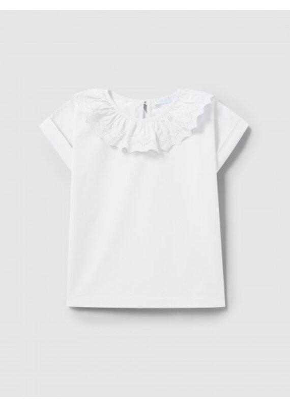 Laranjinha T-shirt met kraagje-wit