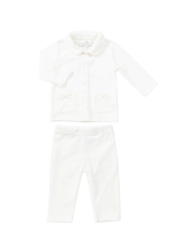 Natini Natini - Pyjama fluweel off white